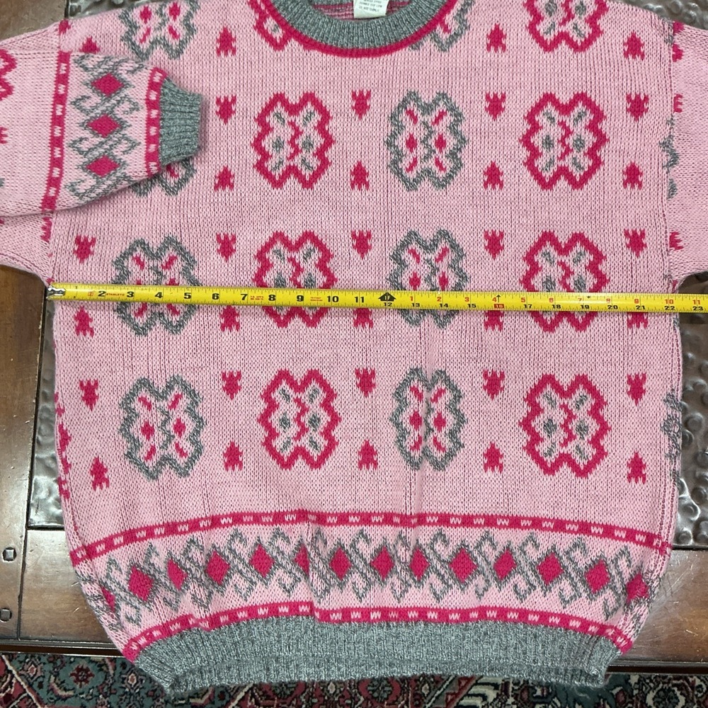 VTG Rafferty Wool Blend Sweater, Pink, Women's Large, Italy, 80's - Picture 6 of 8
